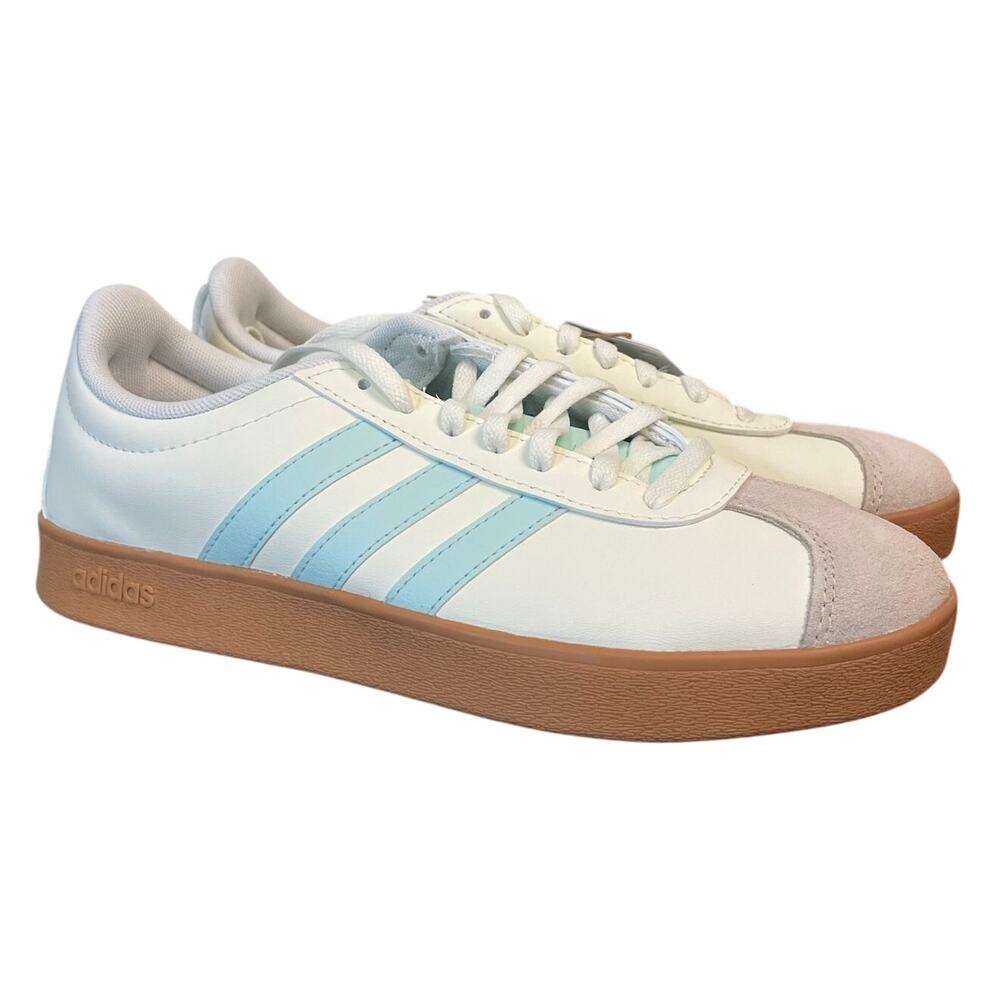 Adidas VL Court Base Core Halo Mint Women's Size 7 Sneakers Shoes White New